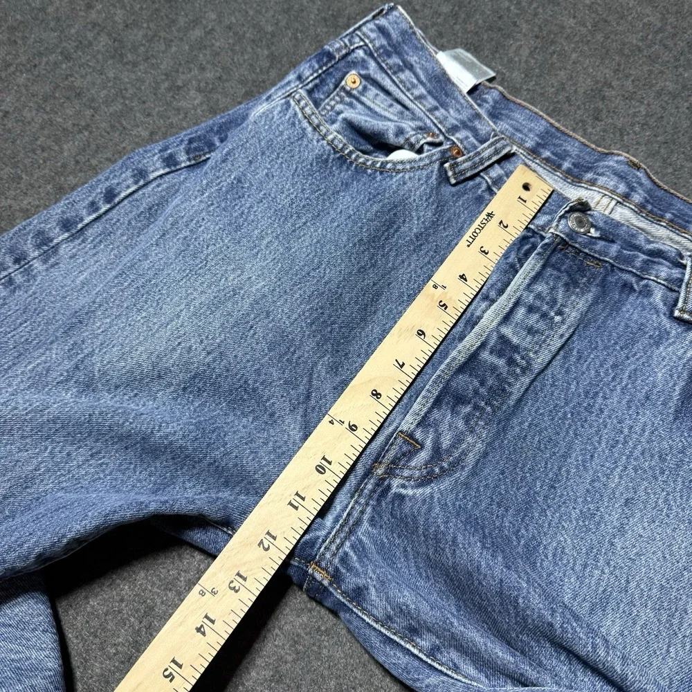 Levi's 501 Mens Jeans 36x32 (34x30) Light Wash Button‎ Fly Straight Leg Denim
